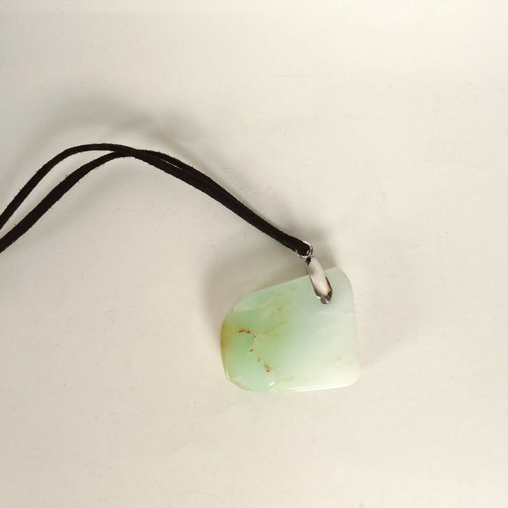 Tumbled Green Quartz Necklace